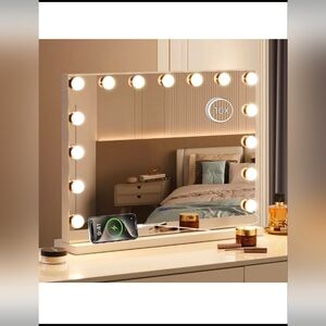Hollywood Vanity Mirror with Lights, 23"x18" Lighted Makeup Mirror